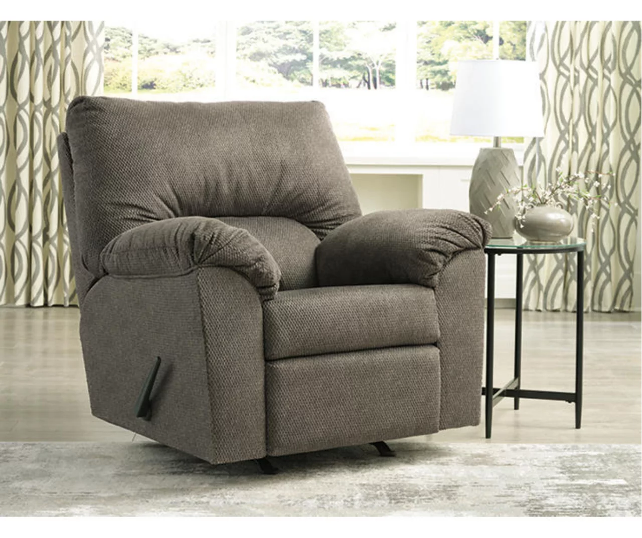Norlou Taupe Rocker Recliner 4 Norlou Taupe Rocker Recliner - Image 2