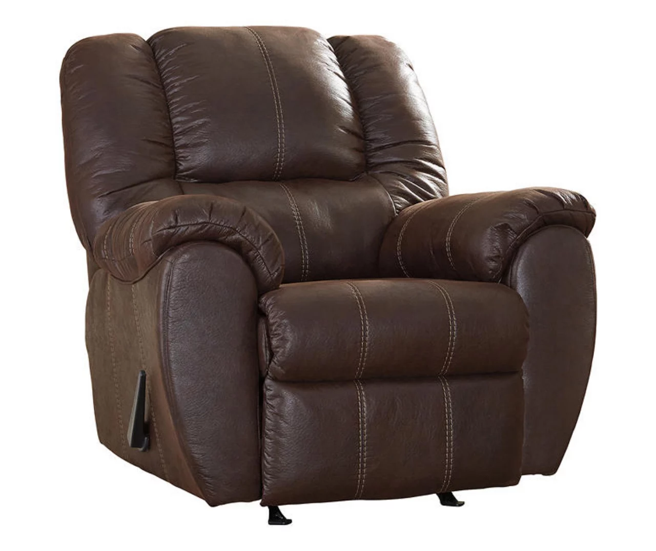 McGann Walnut Faux Leather Rocker Recliner 6 McGann Walnut Faux Leather Rocker Recliner - Image 4