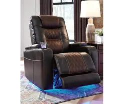 Composer Brown Faux Leather Power Recliner -Storage supplies store 810612553 11