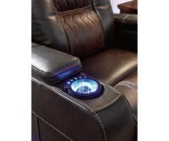Composer Brown Faux Leather Power Recliner -Storage supplies store 810612553 3