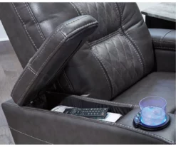 Composer Black Faux Leather Power Recliner 17 Composer Black Faux Leather Power Recliner -Storage supplies store 810612554 4