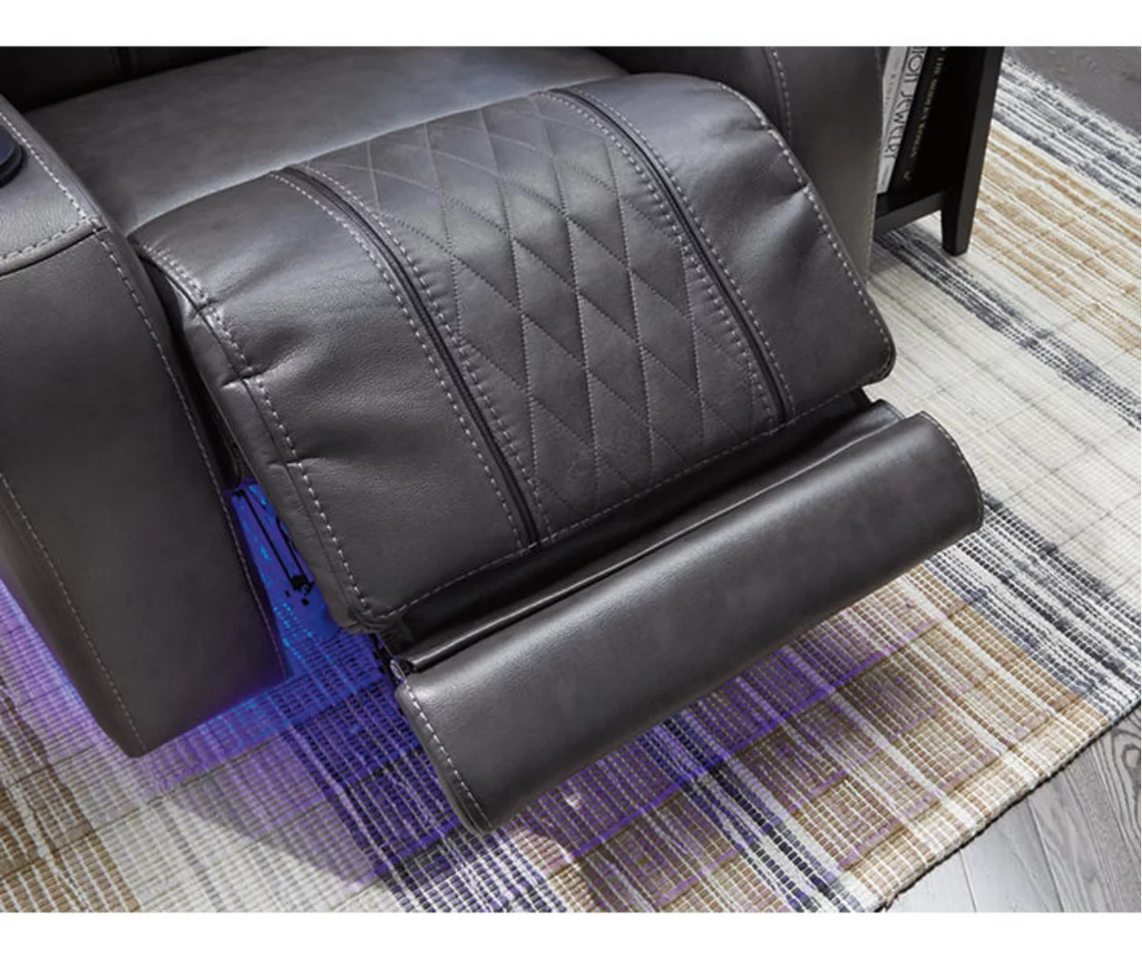 Composer Black Faux Leather Power Recliner 10 Composer Black Faux Leather Power Recliner - Image 8