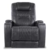 Composer Black Faux Leather Power Recliner