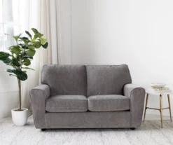 Arlis Gray Loveseat -Storage supplies store 810613880 7