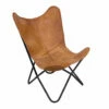 Tan Leather Butterfly Chair -Storage supplies store 810616677 A0 2