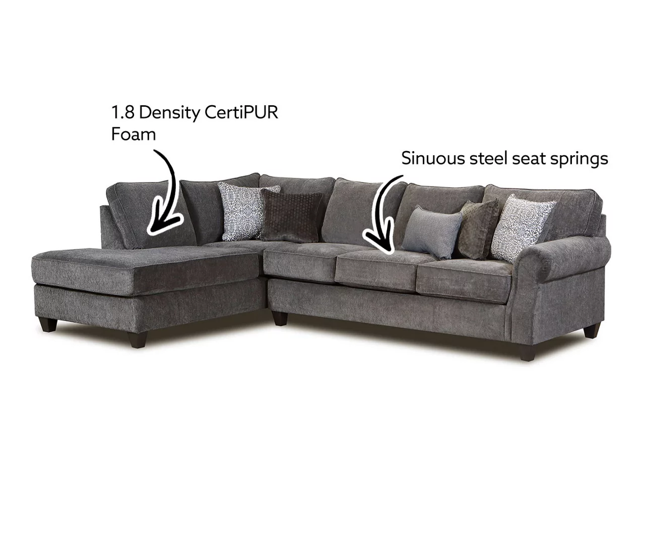 Broyhill Tripoli Slate Sectional & Ottoman Set 5 Broyhill Tripoli Slate Sectional & Ottoman Set - Image 3