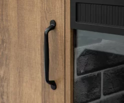 60" Modern Tan Electric Fireplace Console -Storage supplies store 810617759 A8