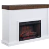 62" White Shiplap Grand Electric Fireplace -Storage supplies store 810617760 A0 2
