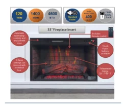 62" White Shiplap Grand Electric Fireplace -Storage supplies store 810617760 M7