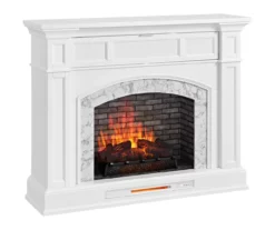 62" White Marble Grand Electric Fireplace Console 19 62" White Marble Grand Electric Fireplace Console -Storage supplies store 810617766 A0 2