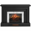 53.5" Black Petite Grand Electric Fireplace Console -Storage supplies store 810617767 A0 1