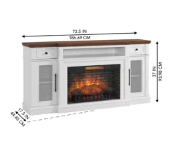 73.5" Castillo Electric Fireplace Console 23 73.5" Castillo Electric Fireplace Console -Storage supplies store 810617768 A6