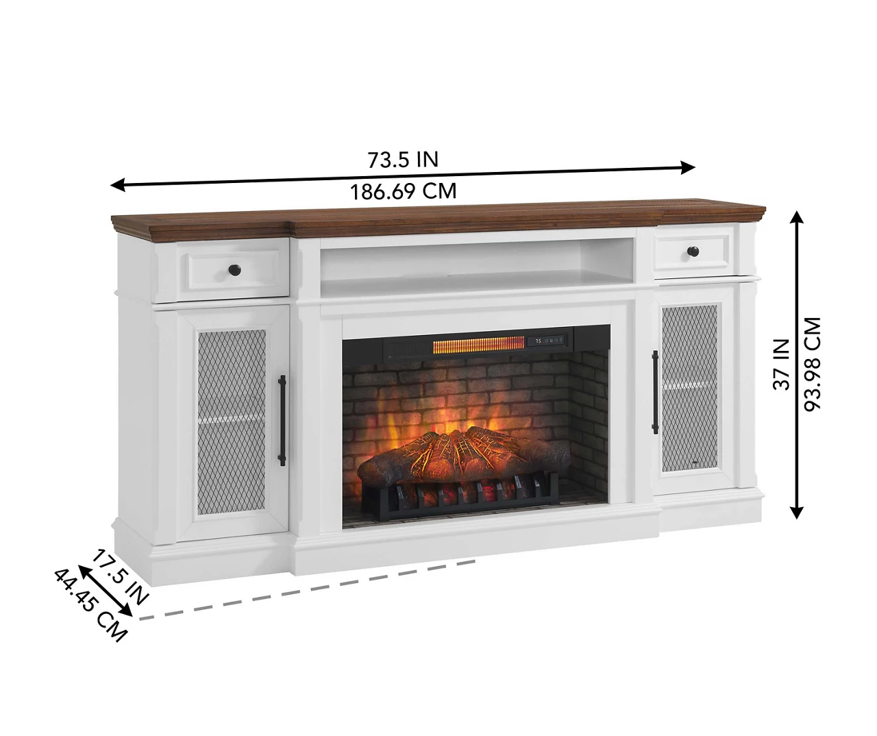 73.5" Castillo Electric Fireplace Console 13 73.5" Castillo Electric Fireplace Console - Image 11