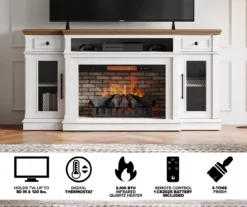 73.5" Castillo Electric Fireplace Console 15 73.5" Castillo Electric Fireplace Console -Storage supplies store 810617768 M7