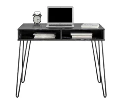 Novogratz Athena Faux Marble 2-Cubby Computer Desk -Storage supplies store 810618404 4