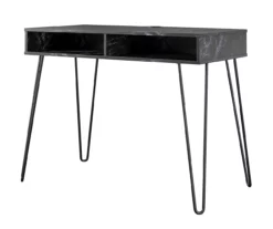 Novogratz Athena Faux Marble 2-Cubby Computer Desk