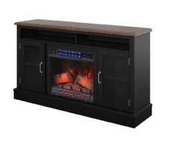59.5" Black CoolGlow Electric Fireplace & Fan Console -Storage supplies store 810620259 A0 3