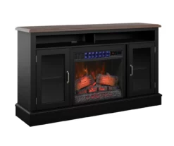 59.5" Black CoolGlow Electric Fireplace & Fan Console -Storage supplies store 810620259 A0 4
