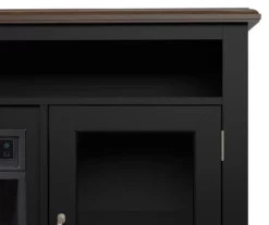59.5" Black CoolGlow Electric Fireplace & Fan Console -Storage supplies store 810620259 A8 2