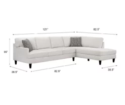 Broyhill Fresno Cream Sectional -Storage supplies store 810620600 810620622 A6 1