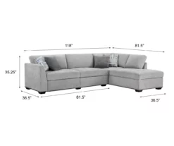 Broyhill Anaheim Power Reclining Sectional -Storage supplies store 810620621 810620623 A6 1