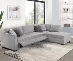 Broyhill Anaheim Power Reclining Sectional -Storage supplies store 810620621 810620623 B0 2