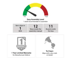 60" Capstan Black Oak TV Stand -Storage supplies store 810621023 A0 6