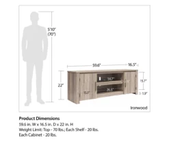 60" Aldridge Gray Oak TV Stand 13 60" Aldridge Gray Oak TV Stand -Storage supplies store 810621024 A0 6