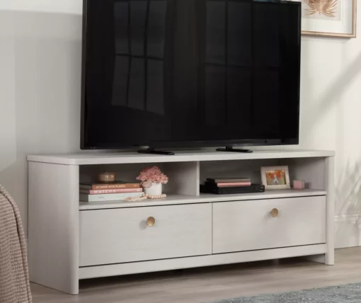 60" Dover Edge Glacier Oak TV Stand -Storage supplies store 810636183 A0