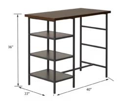 Walnut 3-Piece Pub Dining Set 20 Walnut 3-Piece Pub Dining Set -Storage supplies store 810641657 A6 1