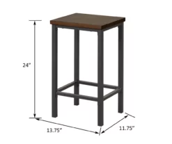 Walnut 3-Piece Pub Dining Set 21 Walnut 3-Piece Pub Dining Set -Storage supplies store 810641657 A6 2