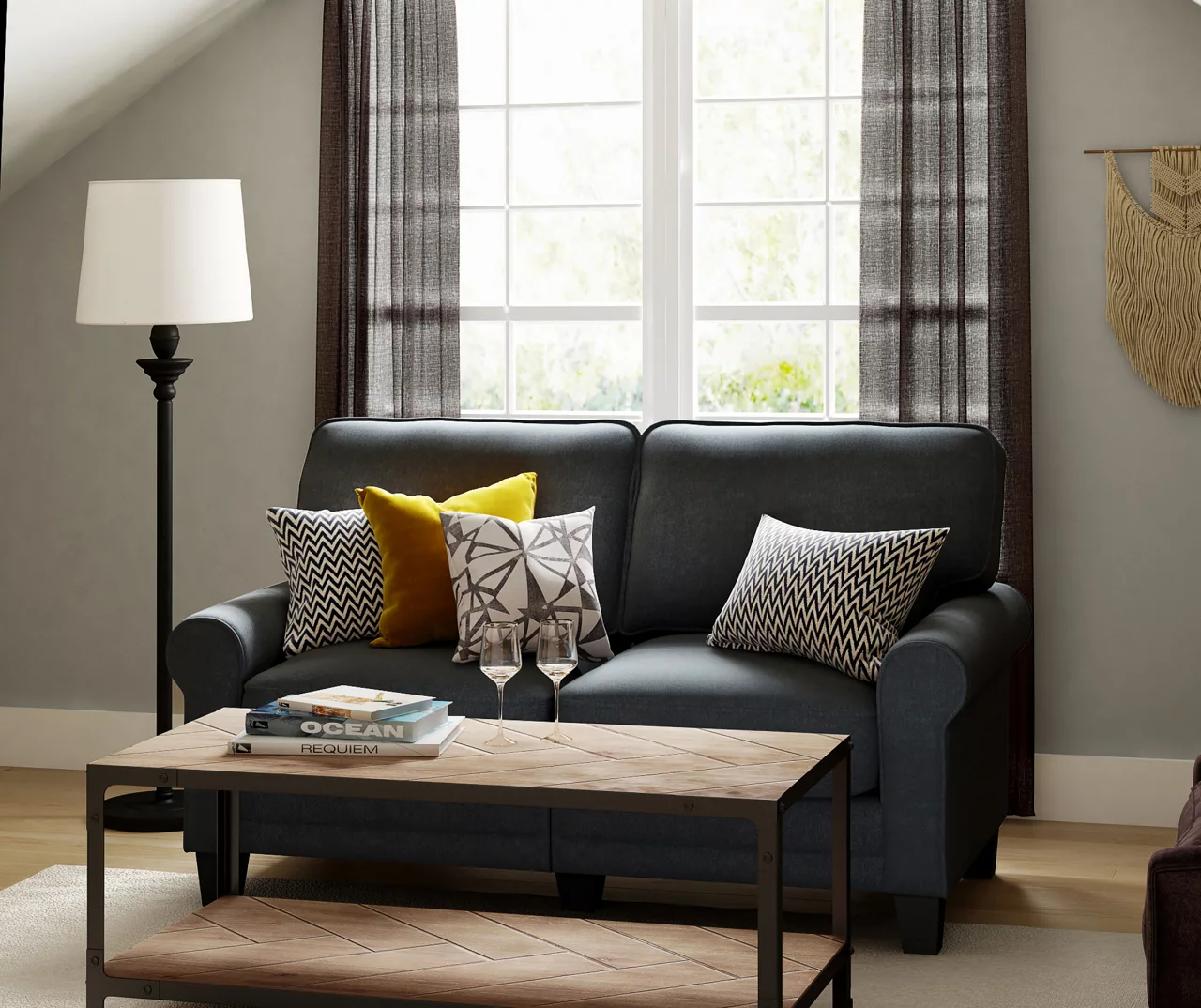 Copenhagen Charcoal Loveseat 5 Copenhagen Charcoal Loveseat - Image 3