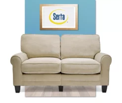 Copenhagen Tan Loveseat -Storage supplies store 810659210 A0 2