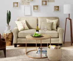 Copenhagen Tan Loveseat -Storage supplies store 810659210 A0 3