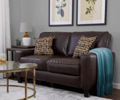 Palisades Chestnut Bonded Leather Loveseat -Storage supplies store 810659212 A0 3
