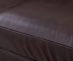 Palisades Chestnut Bonded Leather Loveseat -Storage supplies store 810659212 A0 9