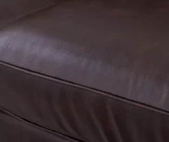 Serta Palisades Chestnut Bonded Leather Sofa -Storage supplies store 810659214 A0 9