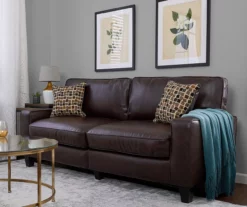 Serta Palisades Chestnut Bonded Leather Sofa -Storage supplies store 810659220 A0 3