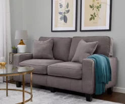 Palisades Glacial Gray Loveseat -Storage supplies store 810659224 A0 3