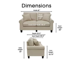 Serta Copenhagen Loveseat -Storage supplies store 810659226 A0 4