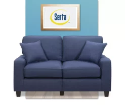 Palisades Navy Blue Loveseat -Storage supplies store 810659257 A0 2