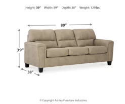 Tishen Pebble Sand Faux Leather Sofa -Storage supplies store 810669841 A0 3