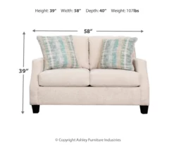 Cullendale Sandstone Cream Loveseat 17 Cullendale Sandstone Cream Loveseat -Storage supplies store 810669842 A0 3