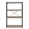 Corday Gray Wood 4-Shelf Open Bookcase -Storage supplies store 810680821 A0