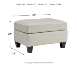 Signature Design By Ashley Genoa Leather Ottoman -Storage supplies store 810697951 A8