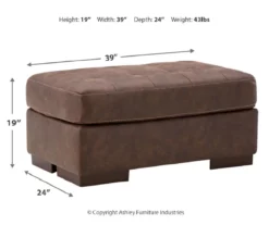 Signature Design By Ashley Maderla Faux Leather Ottoman -Storage supplies store 810697964 A8 1