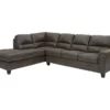 Signature Design By Ashley Navi Smoke Faux Leather Sleeper Sectional With Left-Facing Chaise 2 Signature Design By Ashley Navi Smoke Faux Leather Sleeper Sectional With Left-Facing Chaise -Storage supplies store combo760012