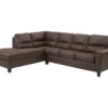 Signature Design By Ashley Navi Chestnut Faux Leather Sectional With Left-Facing Chaise -Storage supplies store combo760014