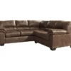 Signature Design By Ashley Bladen Coffee 2-Piece Faux Leather Sectional With Right-Facing Loveseat -Storage supplies store combo760019