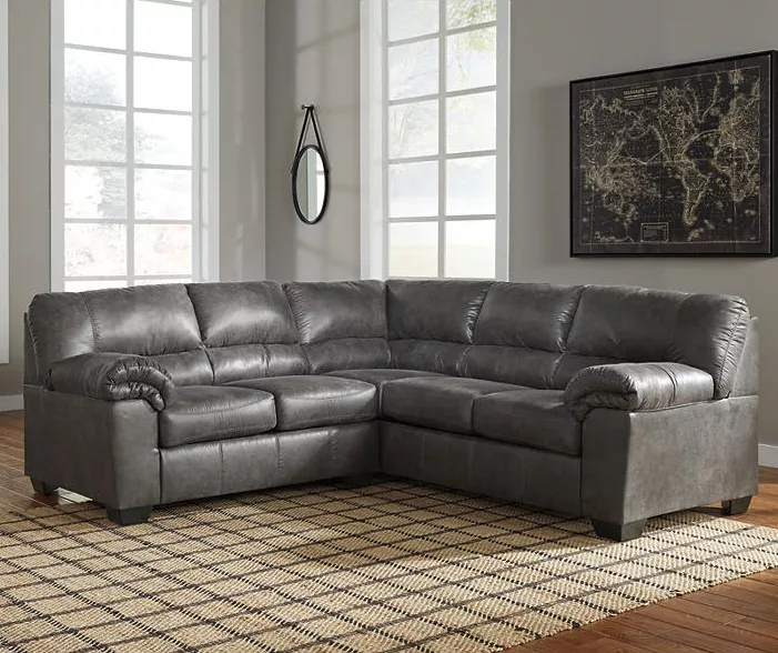 Signature Design By Ashley Bladen Slate 2-Piece Faux Leather Sectional With Left-Facing Loveseat 4 Signature Design By Ashley Bladen Slate 2-Piece Faux Leather Sectional With Left-Facing Loveseat - Image 2